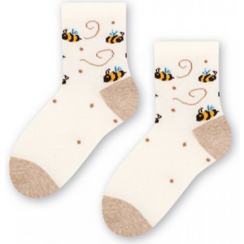 Dívčí ponožky Včelky smetanová