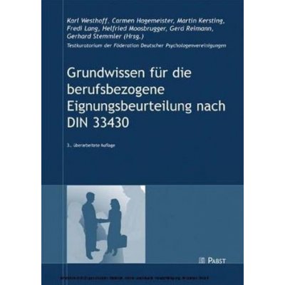 Grundwissen für die berufsbezogene Eignungsbeurteilung nach DIN 33430 – Zboží Mobilmania