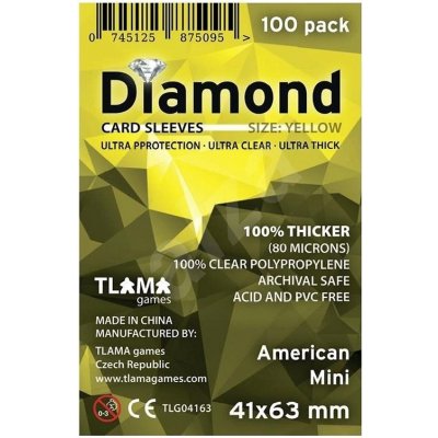 TLAMA games Obaly na karty Diamond Yellow: American Mini 41x63 mm 100 ks – Zboží Živě