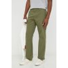 Pánské klasické kalhoty Levi's Bavlněné kalhoty zelená jednoduché A5753