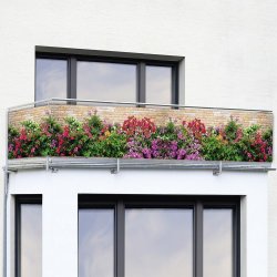 Maximex Plastová balkonová zástěna 500x85 cm Flowers