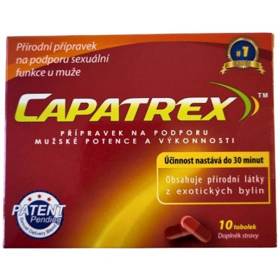 Capatrex 10 tobolek, rychlá podpora erekce a posílení libida