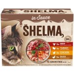 Shelma Cat kuřecí hovězí kachní krůtí 12 x 85 g – Sleviste.cz