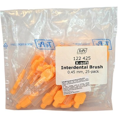 TePe Extra soft mezizubní kartáčky 0,45 mm, světle oranžové, 25 ks