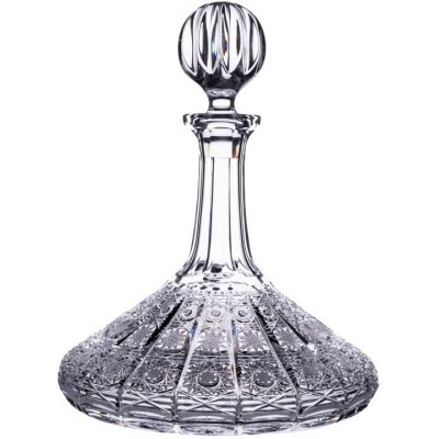 Bohemia Crystal broušená karafa na likér, rum, whisky- bohatý brus Klasik 1000ml – Hledejceny.cz