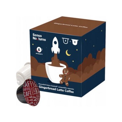 Sense Nocturno Gingerbread Latte coffee Perníčkové Latté pro Dolce Gusto kávovary 8+8 kapslí – Zboží Mobilmania