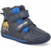Dětské kotníkové boty D.D.Step zimní boty barefoot W070-337A modré