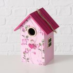 Boltze Home Krmítko pro ptáky Lilliana 15 x 12 x 22 cm růžové – Hledejceny.cz