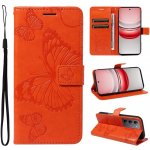 Big Butterfly knížkové pouzdro na Realme C75 - oranžové – Zboží Živě