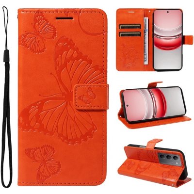 Big Butterfly knížkové pouzdro na Realme C75 - oranžové – Zboží Živě