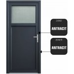 CanDo DRAVA antracit/antracit pravé 98 x 208 cm – Hledejceny.cz