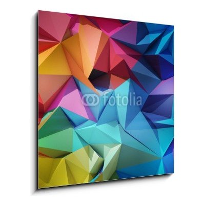 Skleněný obraz 1D - 50 x 50 cm - Abstract geometric background Geometrické pozadí abstraktní – Hledejceny.cz