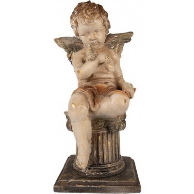 Clayre & Eef Béžová antik dekorace socha andílek Angel Vintage - 30*30*60 cm – Hledejceny.cz