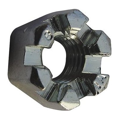 DIN 935-8 M24x1.5 korunová matice s jemným závitem, ocel pozink (50 ks) – Sleviste.cz