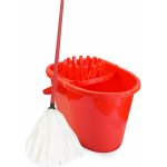 Promex Mopová souprava ovál Classic červená + mop EKO 120 x 37 cm mop 140 g plast kov bavlna – Zboží Dáma