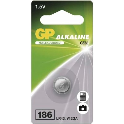 Baterie GP ALKALINE BUTTON CELL LR43 – Zboží Živě