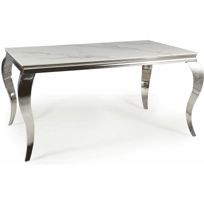 Signal Jídelní stůl Prince II 180 x 90 cm mramor / stříbrná – Zboží Dáma