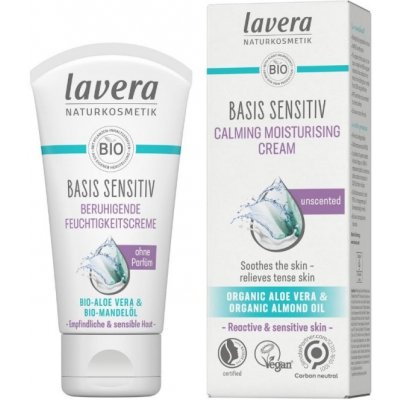 Lavera Basis Sensitiv denní hydratační krém pro citlivou pleť Moisturizing Cream Bio Jojoba and Bio Aloe Vera 50 ml – Zboží Mobilmania