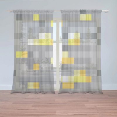 Záclony Blocks 2: 2 ks - 150x250 cm - Sablio – Hledejceny.cz