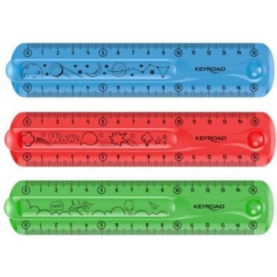Keyroad 337388 pravítko ohebné Flexi 15 cm / mix barev – Zboží Dáma