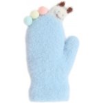 Be Snazzy Dětské zimní huňaté palčáky s lamou a bambulkami Sv. modrá – Sleviste.cz