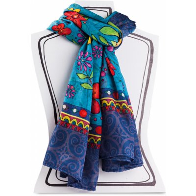 Egan BELLAMORE Pašmína tyrkysová 180 x 110 cm – Zboží Dáma