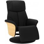 NoBi Florea polohovací otočné dřevo světlé ekokůže černá – Zboží Mobilmania