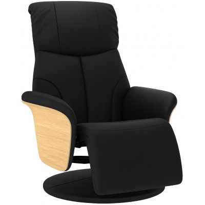 NoBi Florea polohovací otočné dřevo světlé ekokůže černá – Zboží Mobilmania