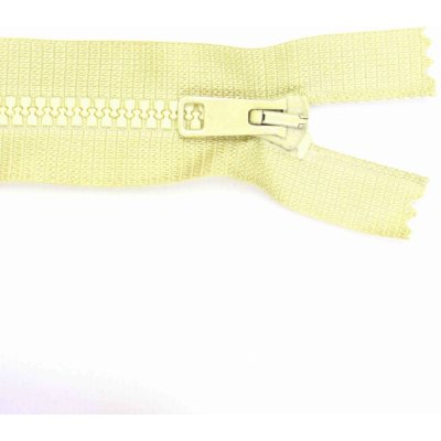 Kostěný zip dělitelný 75 cm vanilkový – Zboží Mobilmania