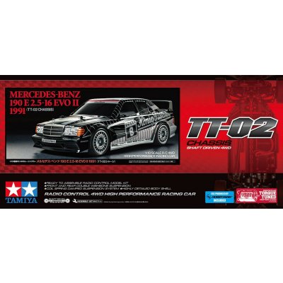Tamiya Mercedes-Benz 190 E 2.5-16 EVO II 1991 TT-02 Chassis stavebnice 1:10 – Hledejceny.cz