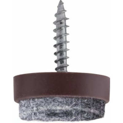 Walteco Filcový kluzák s vrutem, průměr 20mm, hnědý, 8 ks , 84974 – Sleviste.cz