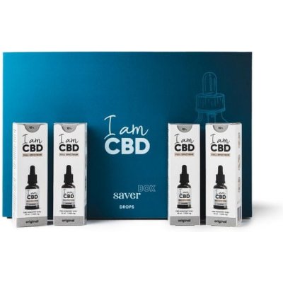 I am CBD Saver box 4x Full Spectrum CBD kapky 10% original 4 x 10 ml – Zboží Mobilmania