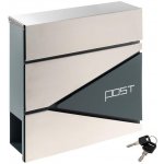 MAXXIVA® 77264 Poštovní schránka s přihrádkou na noviny, stříbrná, 2 klíče – Hledejceny.cz