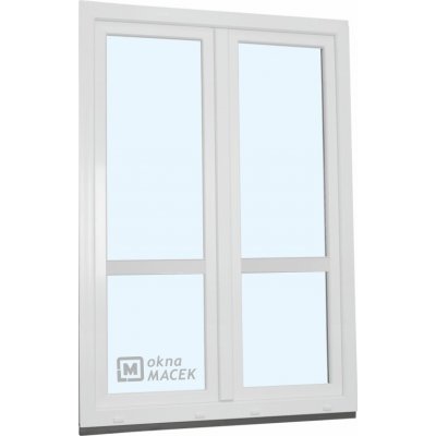 Kömmerling balkonové dveře 70 AD O+OS klapačka s příčkou levé bílá 150 x 240 cm jednostranná klika + madýlko + PVC rám – Hledejceny.cz