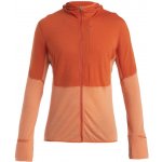 ICEBREAKER Mens Merino 200 RealFleece Descender LS Zip Hoodie Molten/Ember/Cb vzorek – Zboží Mobilmania