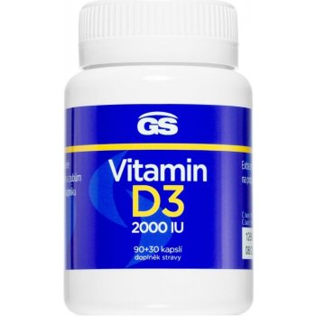 GS Vitamin D3 2000 IU 90+30 kapslí 2023