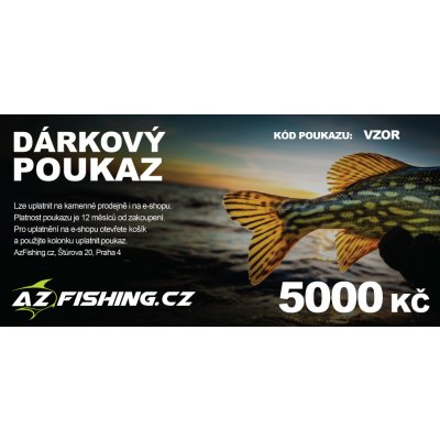 Dárkový Poukaz AzFishing Elektronický Hodnota poukazu: 500 Kč – Sleviste.cz