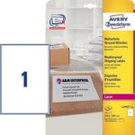 Avery Zweckform L7994-25 Odolné etikety na zásilky 99,1x139mm 100ks bílé – Zboží Dáma