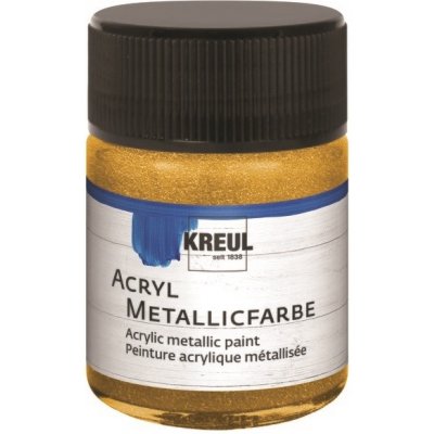 Akrylová barva metalická KREUL 50 ml zlatá – Zboží Dáma