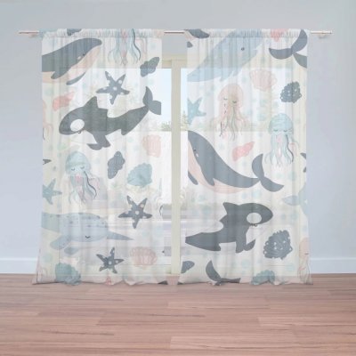 Záclony Dětský mořský svět: 2 ks - 150x250 cm - Sablio – Hledejceny.cz