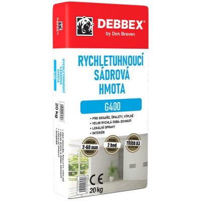DEN BRAVEN Rychletuhnoucí sádrová hmota G400 5kg – Sleviste.cz