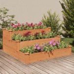 vidaXL vyvýšený záhon hnědý 120 x 120 x 56 cm masivní jedle – Zboží Mobilmania