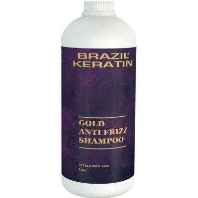 Brazil Keratin Gold Anti Frizz Shampoo 550 ml – Zboží Mobilmania