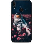 Pouzdro Mobiwear Glossy Huawei Y7 2019 - G002G Astronaut v růžích