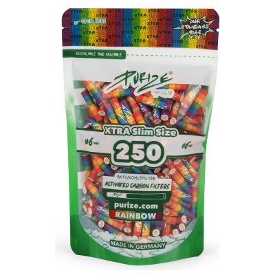 Purize uhlíkové filtry XTRA Slim Size sáček 250 ks duhová – Zboží Dáma