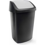Curver SWING BIN 10L Odpadkový koš 24,6 x 19,8 x 37,3 cm černý 03984-Y09 – Zboží Mobilmania