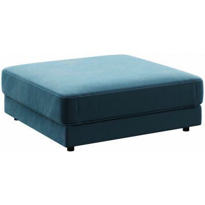 DEVICHY Tmavě modrá sametová podnožka Laure 112 x 112 cm – Zboží Mobilmania