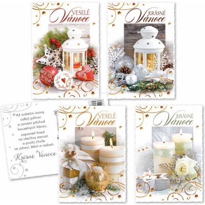 ARGUS Vánoční pohlednice s třpytivým efektem 06110310-c – Zbozi.Blesk.cz