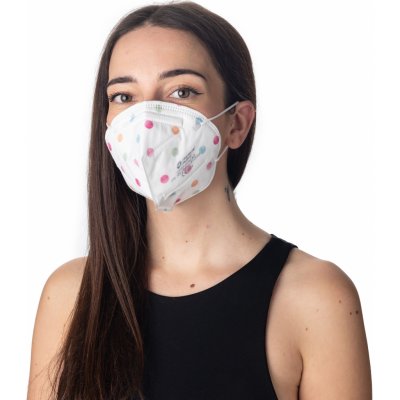 General Public respirátor GPP2 FFP2 NR Barevné puntíky – Zboží Dáma