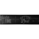 Vinylové bordury na zeď L73807, rozměr 13,25 cm x 5 m, Waste of Time - černý, Ugépa – Zboží Dáma